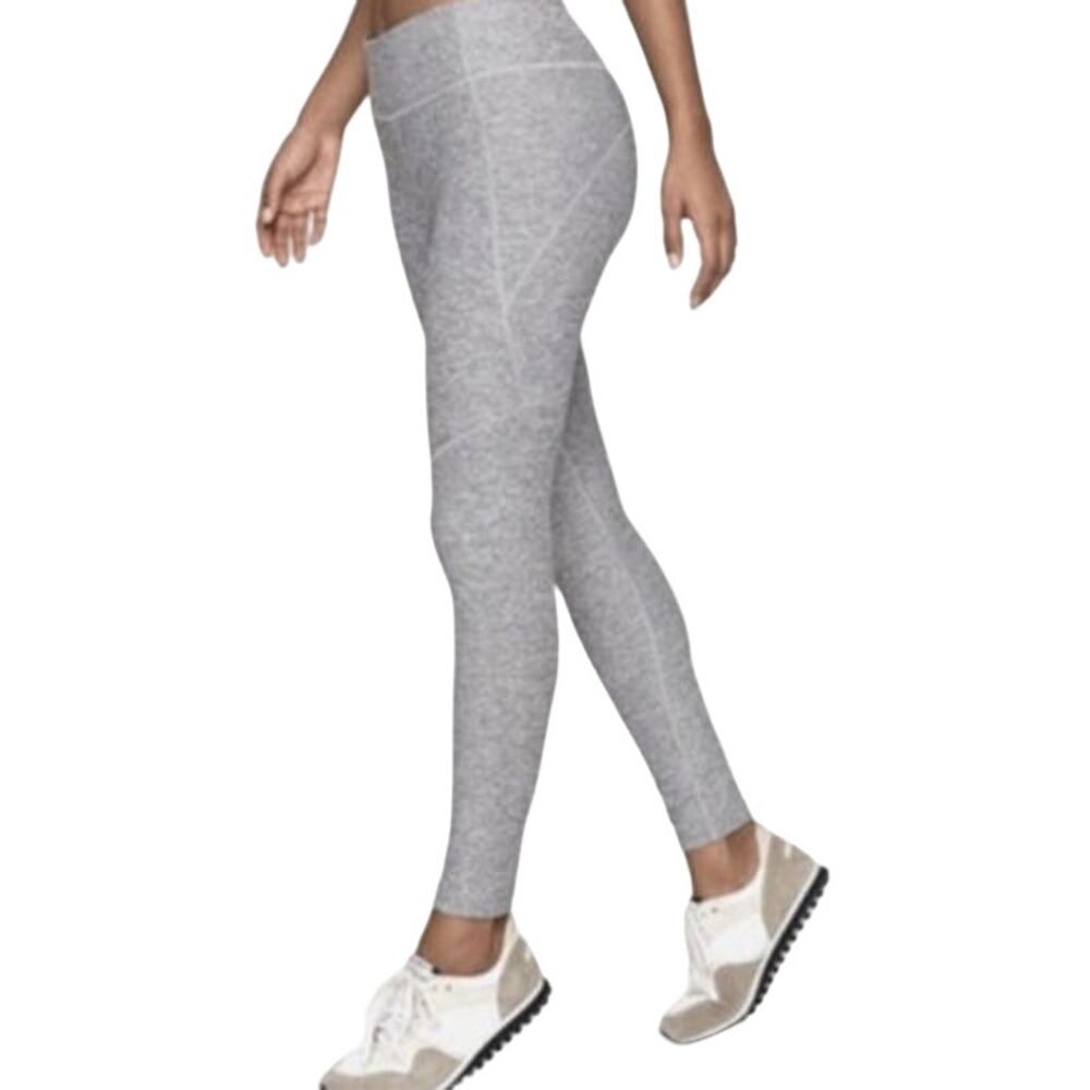 Outdoor Voices 7/8 Warm Up Leggings Textured Compression Spacedye Gray Medium